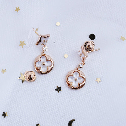 [AW]STAR AND SUN ROSE GOLD MOP DROP EARRINGS