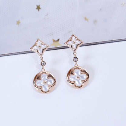[AW]STAR AND SUN ROSE GOLD MOP DROP EARRINGS