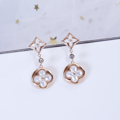 [AW]STAR AND SUN ROSE GOLD MOP DROP EARRINGS
