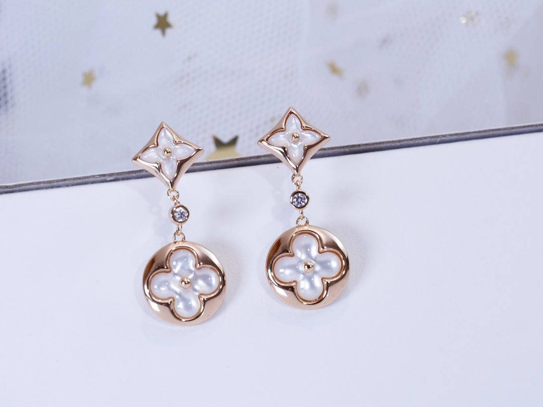 [AW]STAR AND SUN ROSE GOLD MOP DROP EARRINGS
