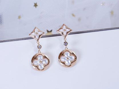 [AW]STAR AND SUN ROSE GOLD MOP DROP EARRINGS