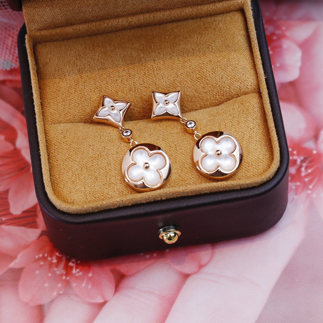 [AW]STAR AND SUN ROSE GOLD MOP DROP EARRINGS