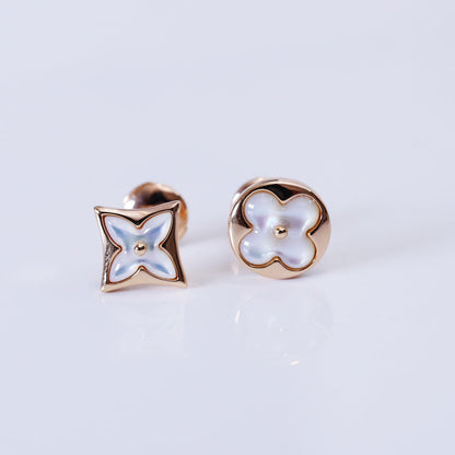 [AW]STAR AND SUN ROSE GOLD MOP STUD EARRINGS