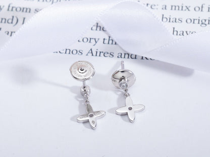 [AW]VIDYLLE SILVER DIAMOND MINI DROP EARRINGS