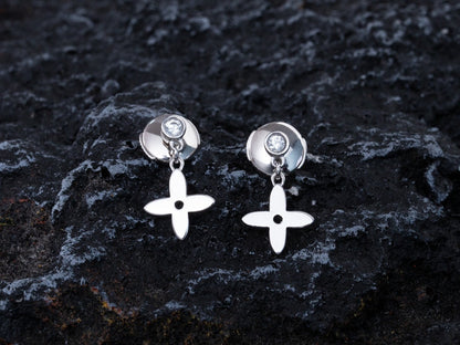 [AW]VIDYLLE SILVER DIAMOND MINI DROP EARRINGS