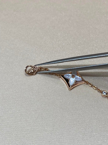 [AW]STAR 4 MOTIF MOP DIAMOND ROSE GOLD BRACELET