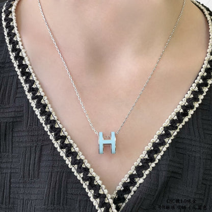 [AW]POP H SKY BLUE NECKLACE