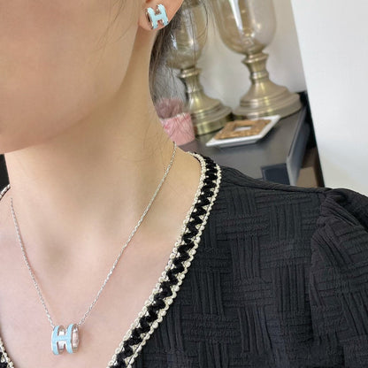 [AW]POP H SKY BLUE NECKLACE