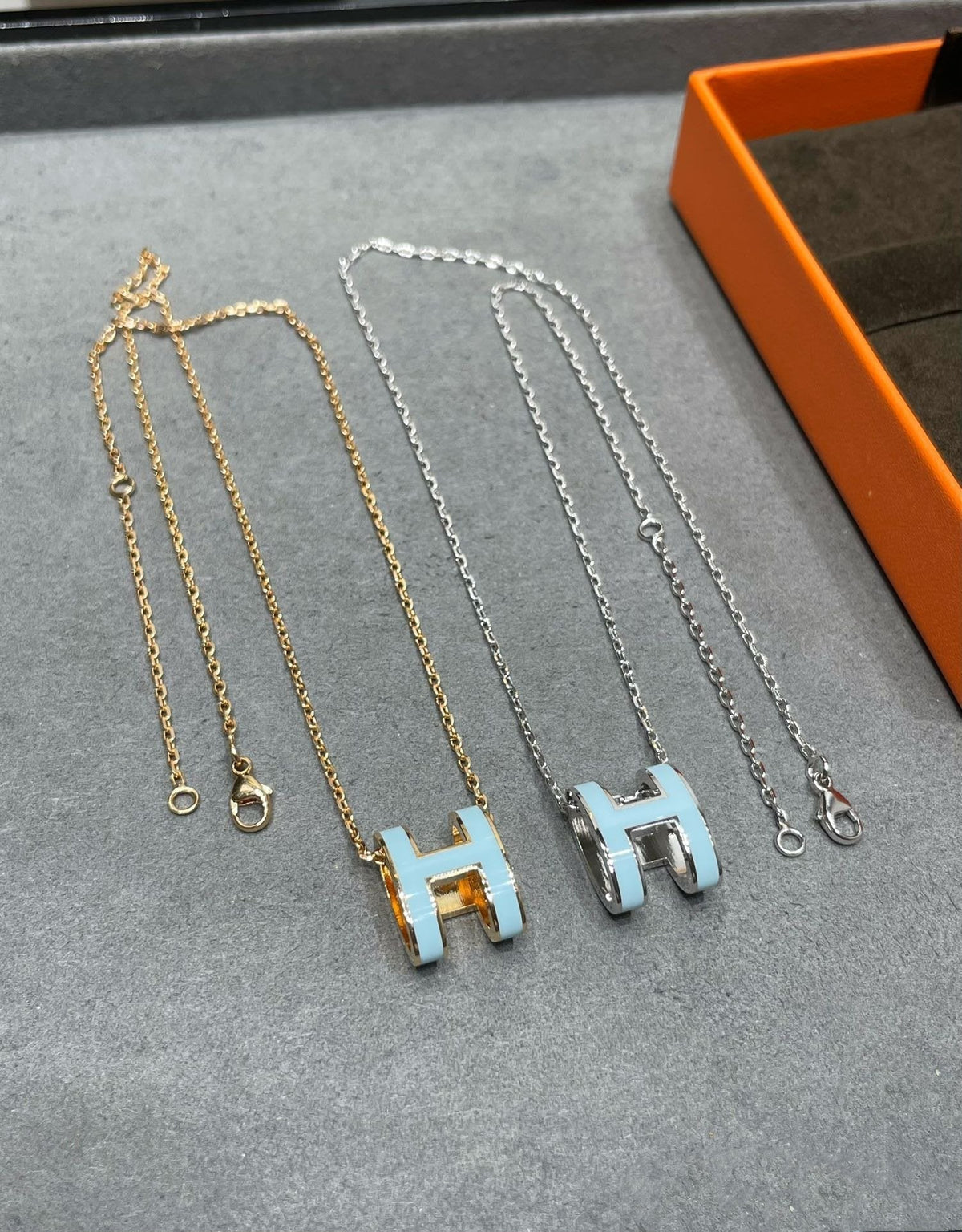 [AW]POP H SKY BLUE NECKLACE