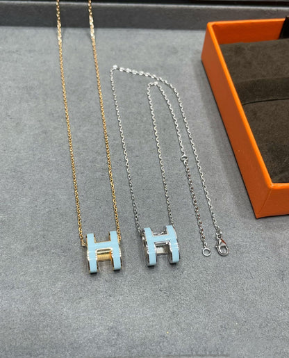 [AW]POP H SKY BLUE NECKLACE