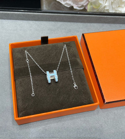 [AW]POP H SKY BLUE NECKLACE