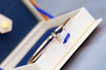 [AW]IDYLLE ROSE GOLD OPEN BRACELET DIAMOND PAVED