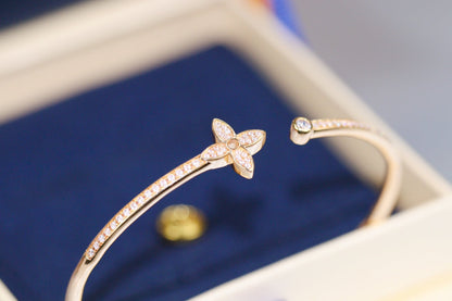 [AW]IDYLLE ROSE GOLD OPEN BRACELET DIAMOND PAVED