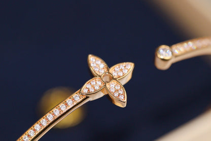 [AW]IDYLLE ROSE GOLD OPEN BRACELET DIAMOND PAVED