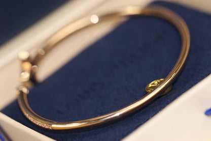 [AW]IDYLLE ROSE GOLD OPEN BRACELET DIAMOND PAVED