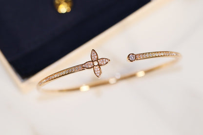 [AW]IDYLLE GOLD OPEN BRACELET DIAMOND PAVED