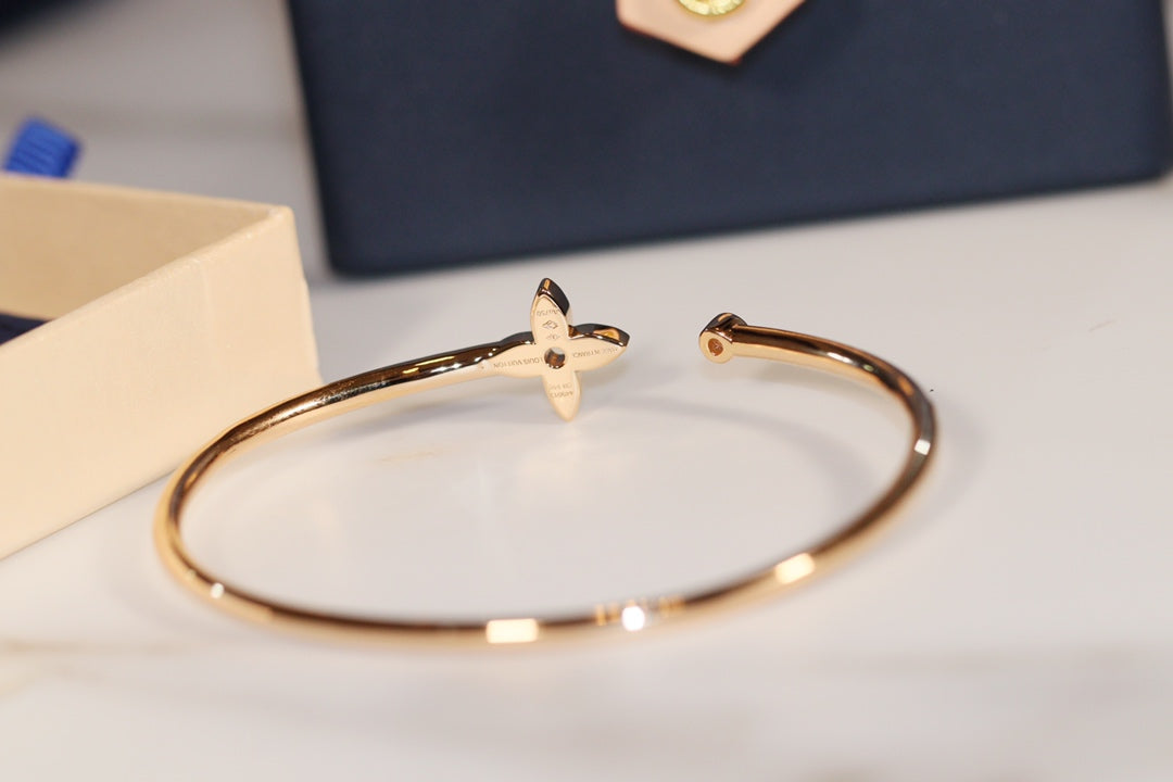 [AW]IDYLLE GOLD OPEN BRACELET DIAMOND PAVED