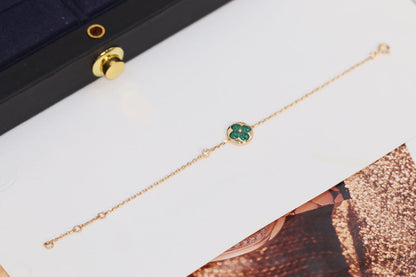 [AW]STAR AND SUN 4 MOTIF ROSE GOLD MALACHITE BRACELET