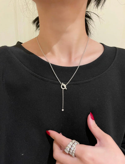[AW]FINESSE SILVER DIAMOND NECKLACE
