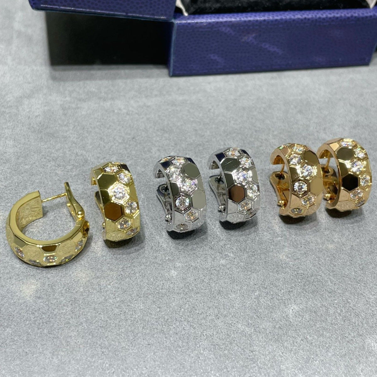 [AW]BEE LOVE DIAMOND HOOP EARRINGS