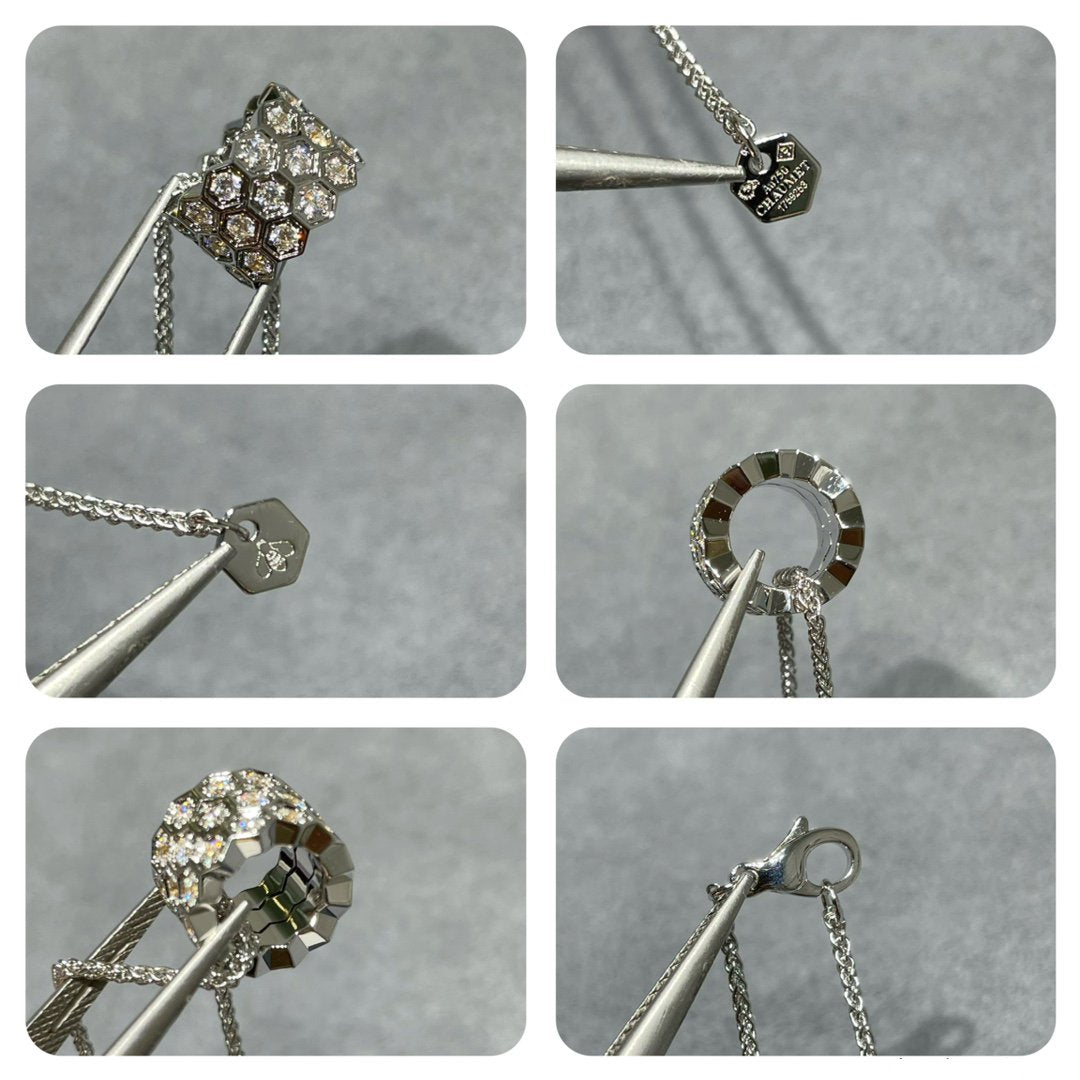 [AW]BEE LOVE DIAMOND PAVED 3 ROW NECKLACE
