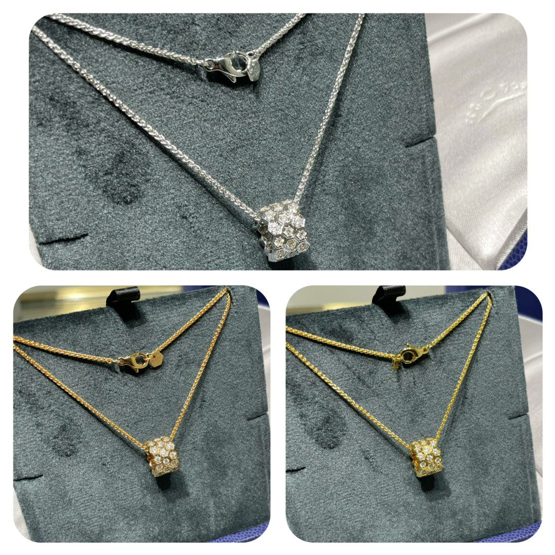 [AW]BEE LOVE DIAMOND PAVED 3 ROW NECKLACE