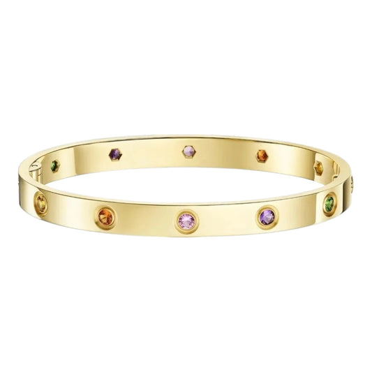 [AW]CLASSIC 6.1MM LOVE BRACELET 10-DIAMOND MULTICOLOR