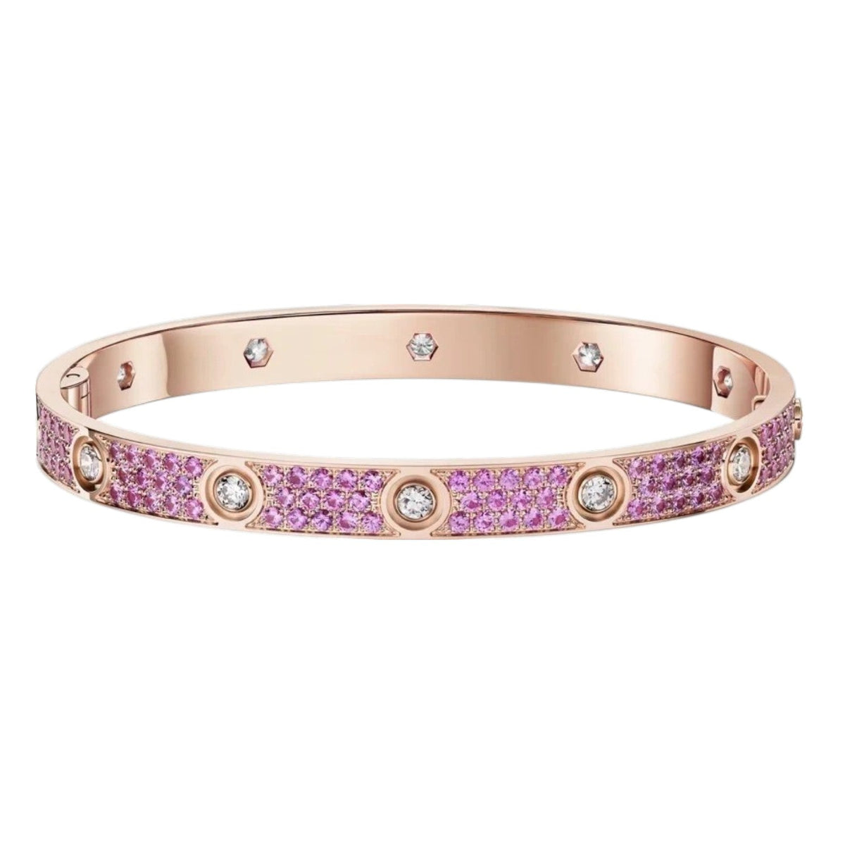 [AW]CLASSIC 6.1MM LOVE BRACELET 10-DIAMOND FULL PAVÉ