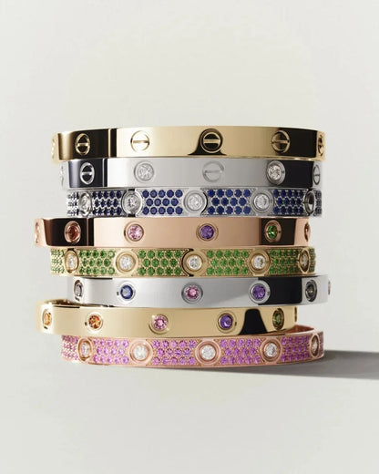 [AW]CLASSIC 6.1MM LOVE BRACELET 10-DIAMOND FULL PAVÉ