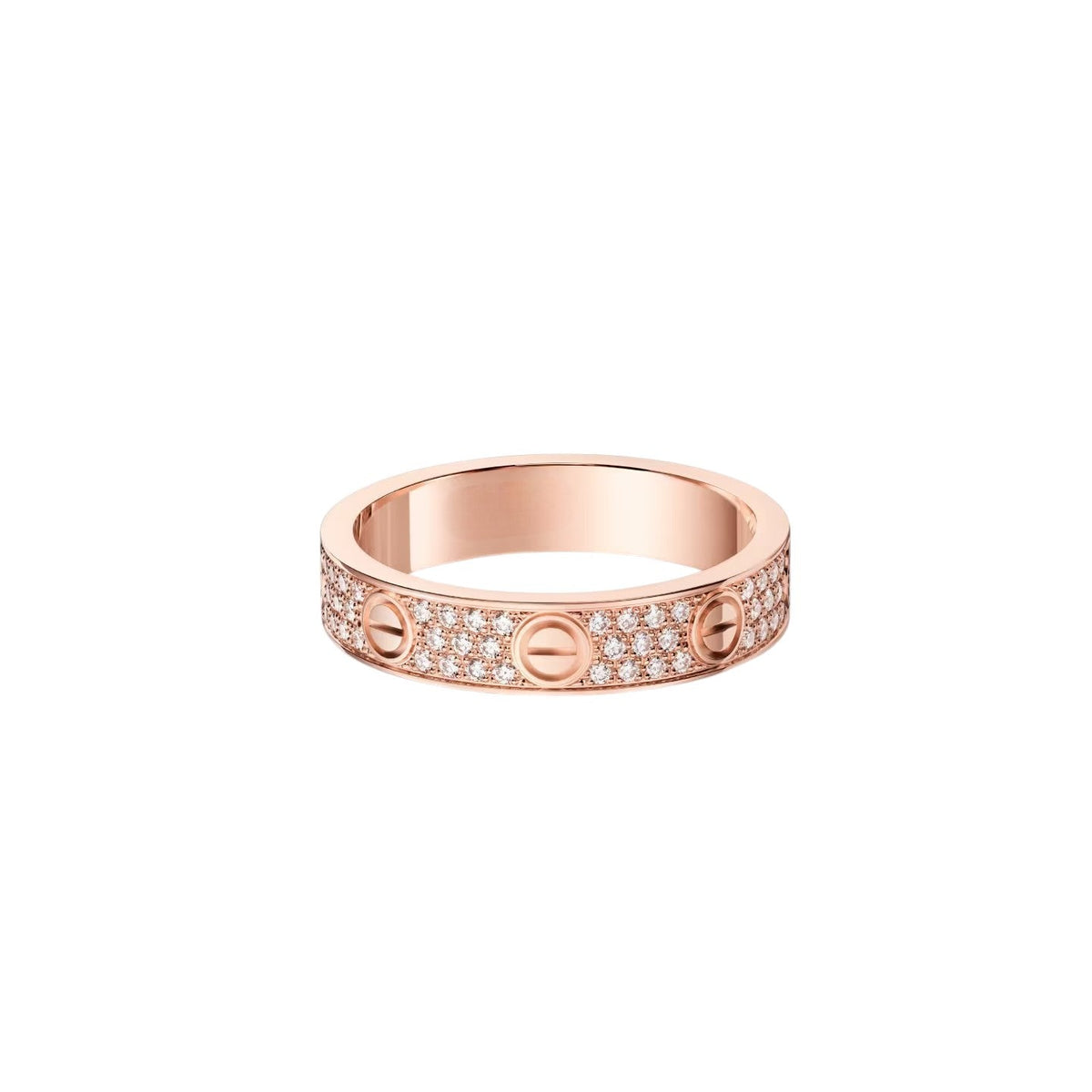 [AW]LOVE 4MM PAVÉ DIAMOND RING