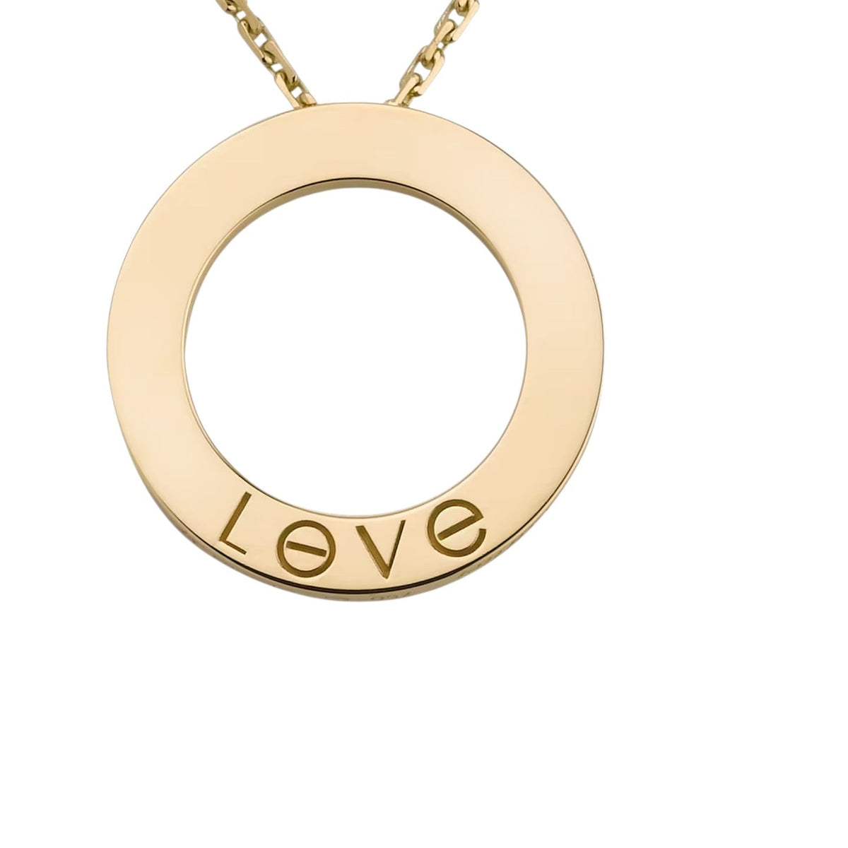 [AW]LOVE LARGE CIRCULAR PENDANT NECKLACE