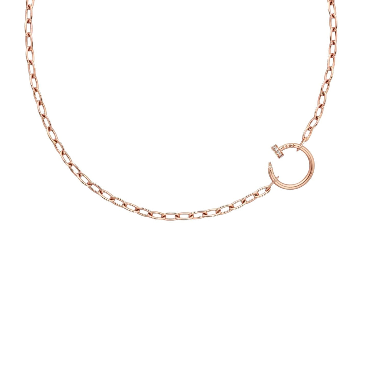 [AW]CLOU DIAMOND NAIL PENDANT NECKLACE
