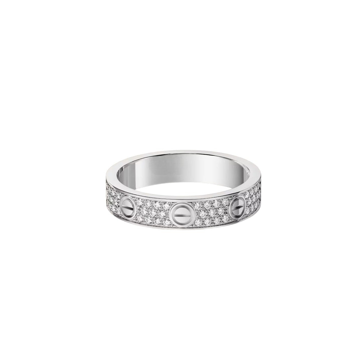 [AW]LOVE 4MM PAVÉ DIAMOND RING