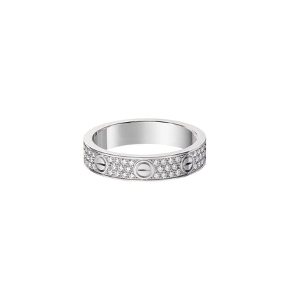 [AW]LOVE 4MM PAVÉ DIAMOND RING