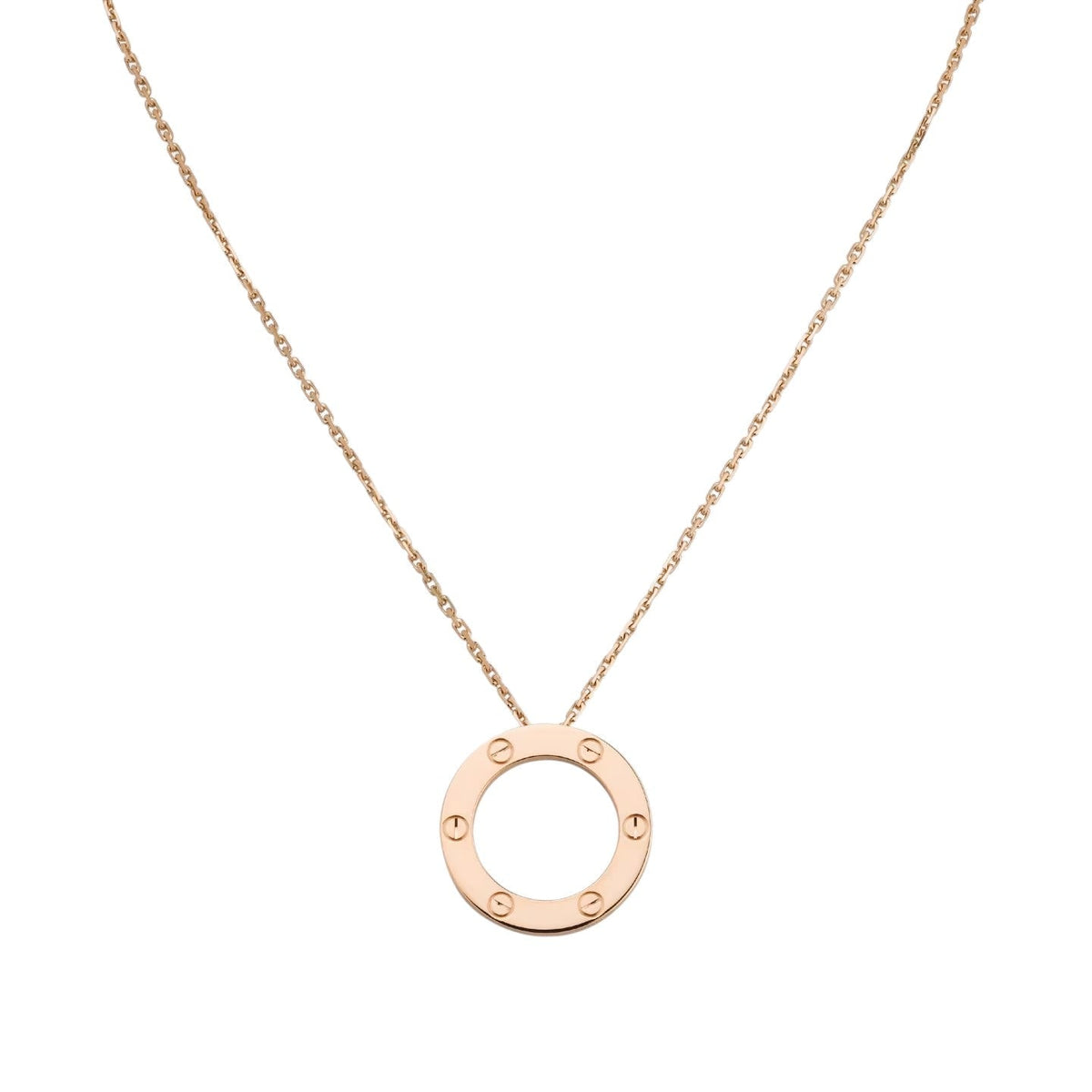 [AW]LOVE LARGE CIRCULAR PENDANT NECKLACE