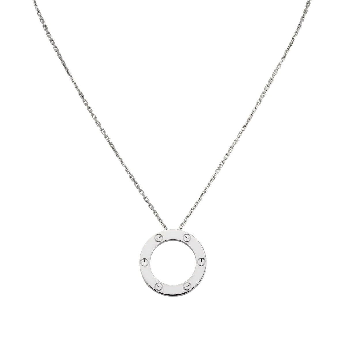[AW]LOVE LARGE CIRCULAR PENDANT NECKLACE