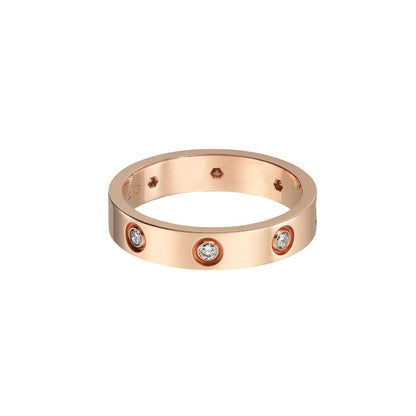 [AW]LOVE 4MM 8 DIAMONDS RING