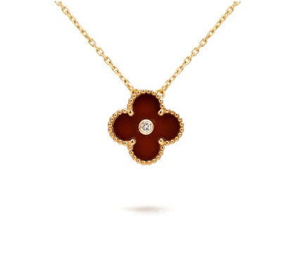 [AW]LIMITED EDITION CHRISTMAS CLOVER FLOWER NECKLACE - 15MM ANNUAL COLLECTIBLE PENDANT