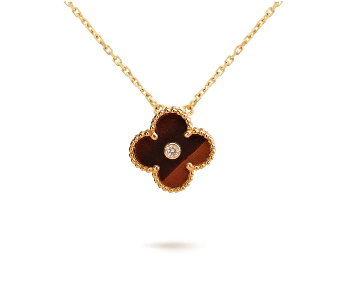 [AW]LIMITED EDITION CHRISTMAS CLOVER FLOWER NECKLACE - 15MM ANNUAL COLLECTIBLE PENDANT