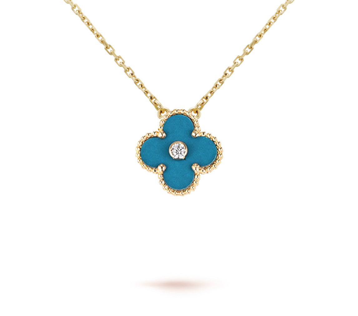 [AW]LIMITED EDITION CHRISTMAS CLOVER FLOWER NECKLACE - 15MM ANNUAL COLLECTIBLE PENDANT