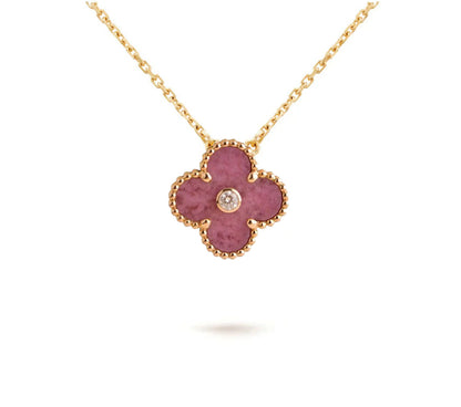 [AW]LIMITED EDITION CHRISTMAS CLOVER FLOWER NECKLACE - 15MM ANNUAL COLLECTIBLE PENDANT