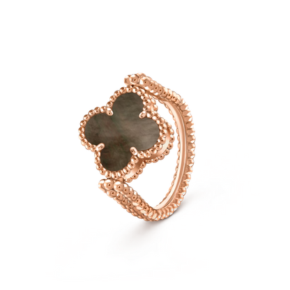 [AW]LUCKY CLOVER ROSE GOLD REVERSIBLE RING