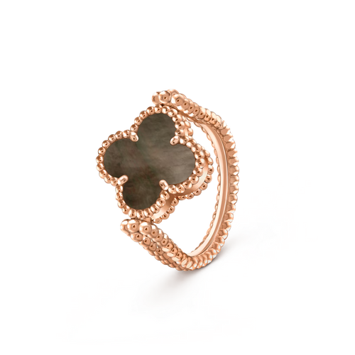 [AW]LUCKY CLOVER ROSE GOLD REVERSIBLE RING