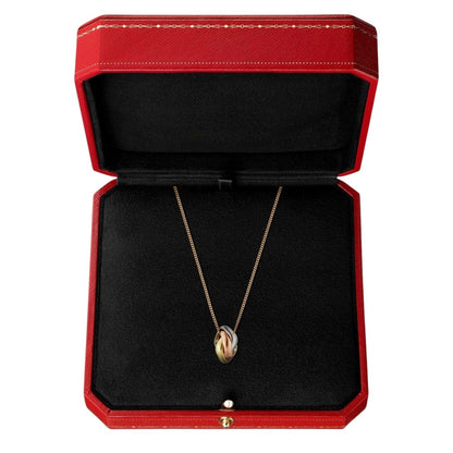 [AW]TRI-COLOR SQUARE RING NECKLACE