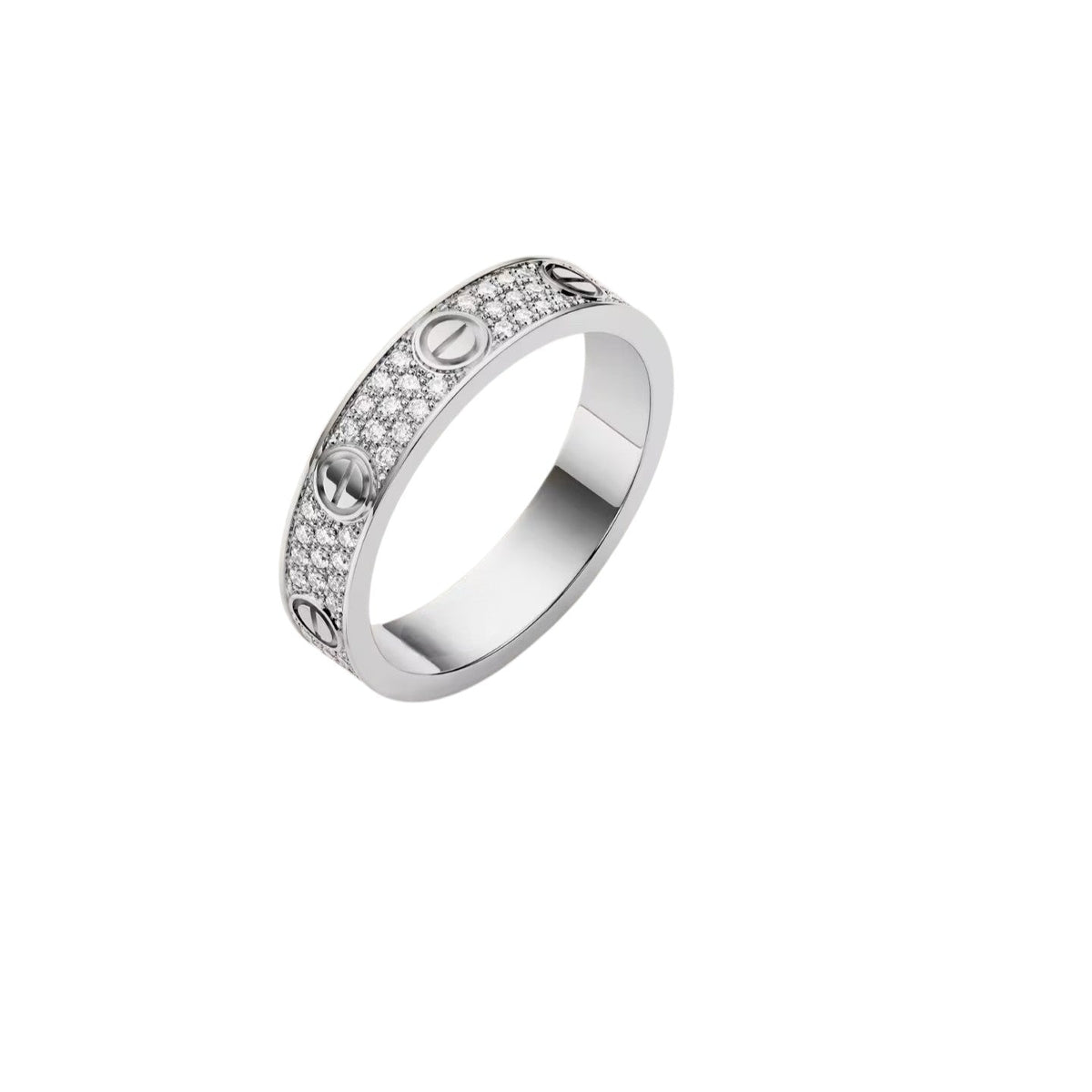 [AW]LOVE 4MM PAVÉ DIAMOND RING