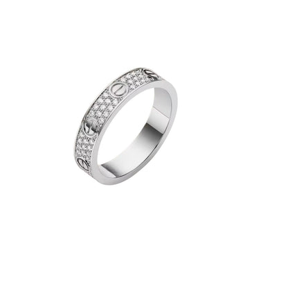 [AW]LOVE 4MM PAVÉ DIAMOND RING
