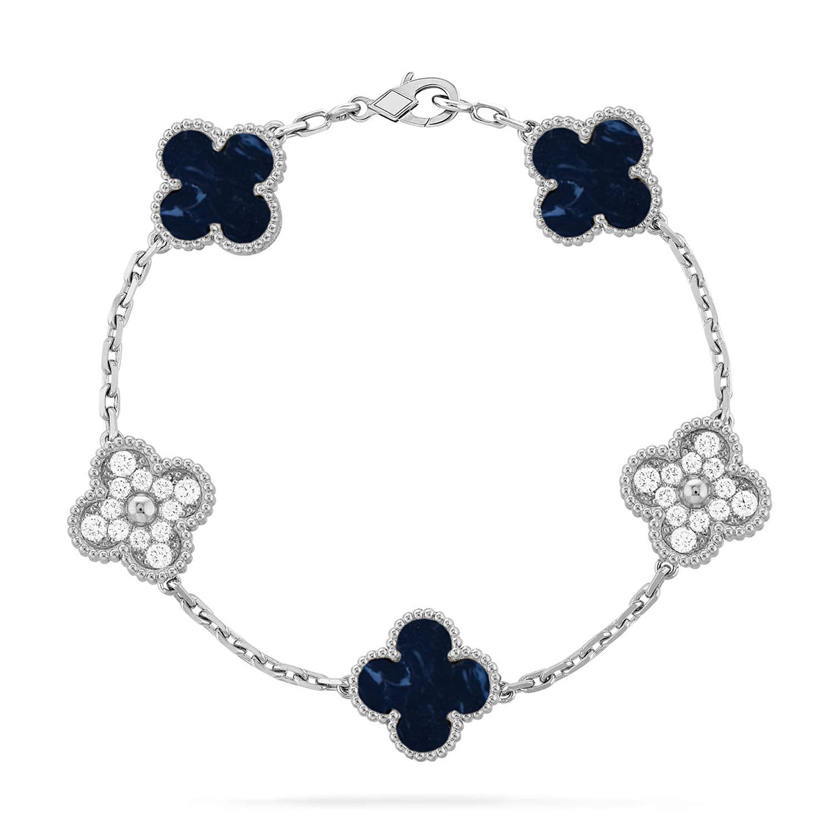 [AW]LUCKY CLOVER 5-MOTIF BRACELET - PIETERSITE COLLECTION