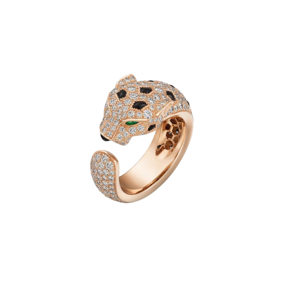 [AW]PANTHÈRE DE DIAMOND HALF-PAVÉ MEDIUM RING