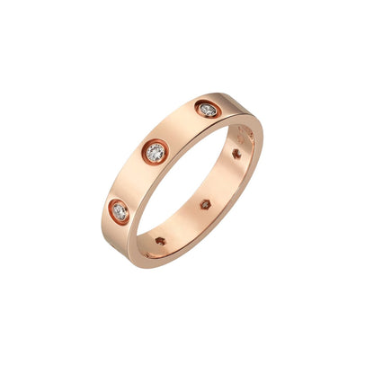 [AW]LOVE 4MM 8 DIAMONDS RING