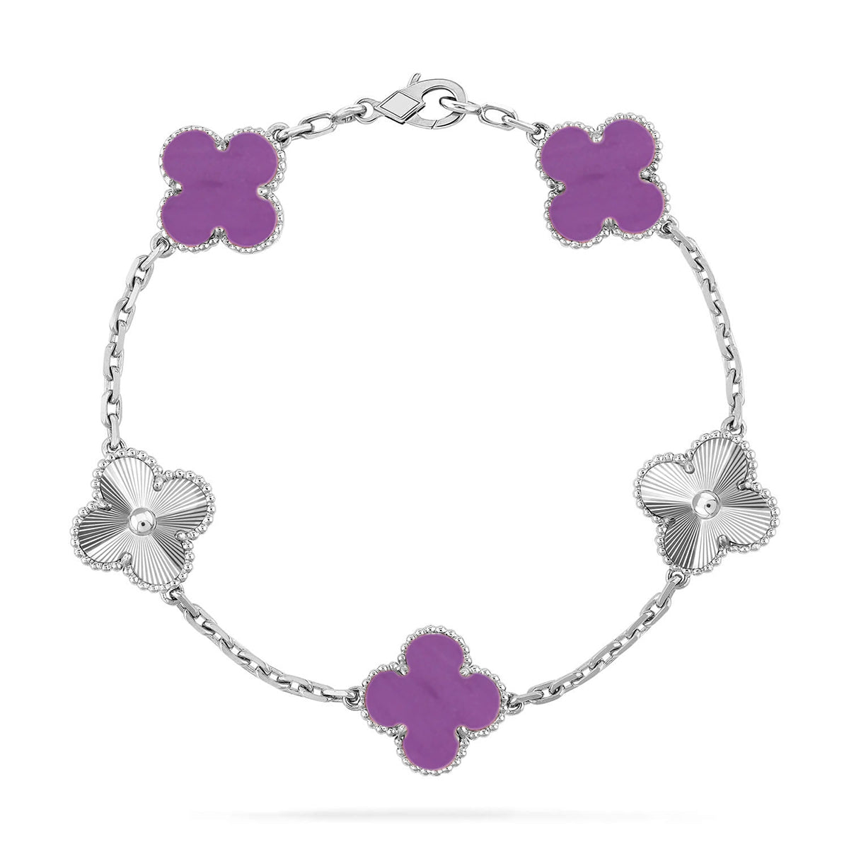 [AW]LUCKY CLOVER 5-MOTIF BRACELET - VIOLET COLLECTION